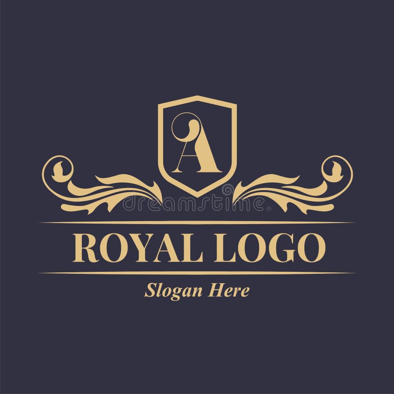 Letter a Royal Design for Logo Company Stock Illustration