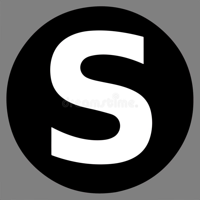 The Letter S Big Red Dot Letters and Numbers Stock Illustration