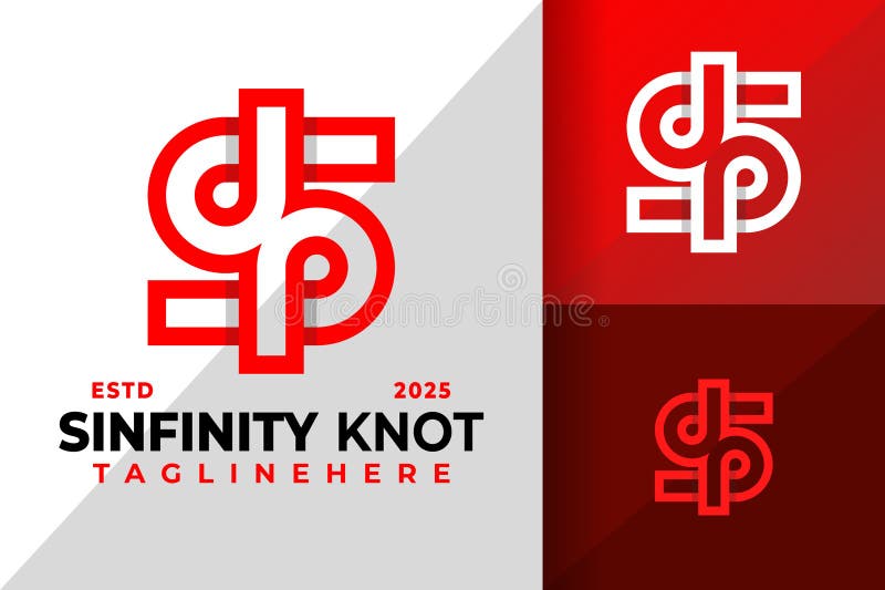 Letter S Infinity Knot Logo Icon Vector Design Illustration royalty free illustration