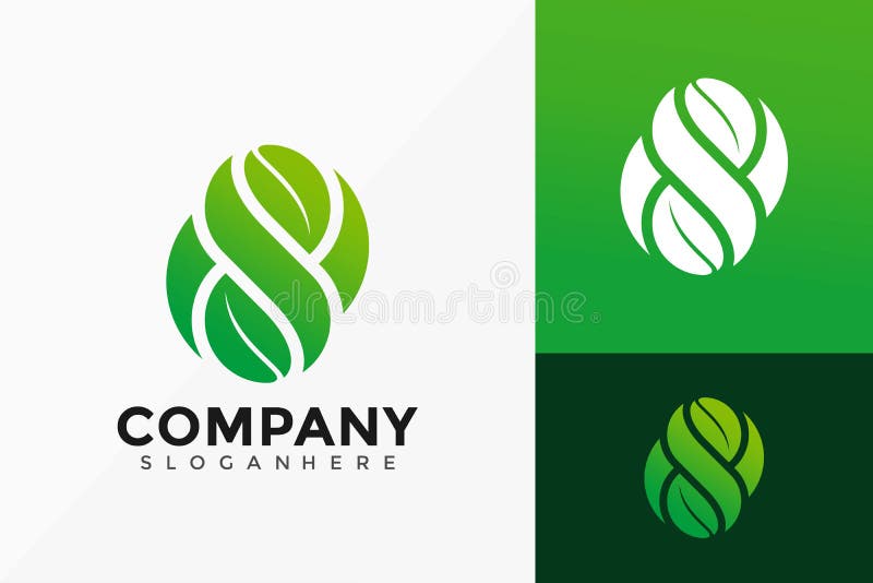 Letter S Leaf Logo Design, Green Leaves Modern Logos Designs Vector ...