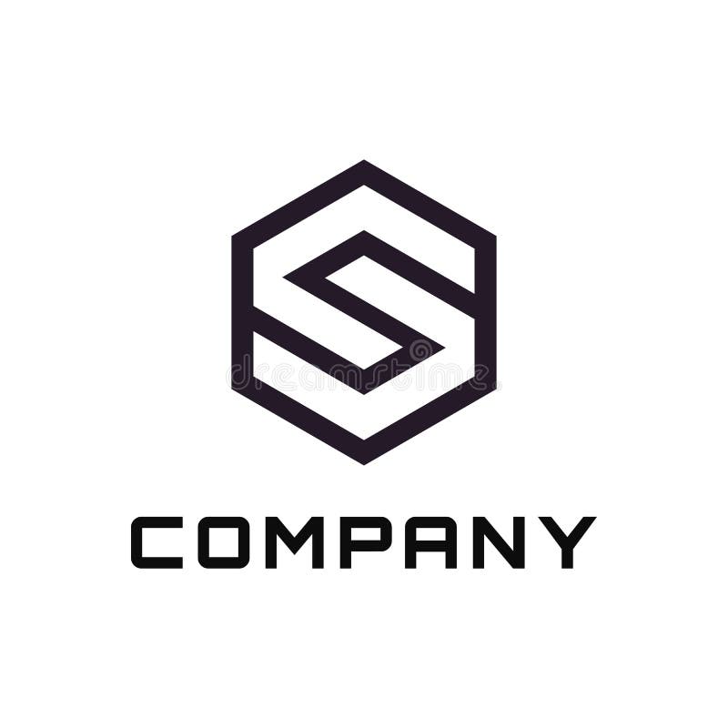 Letter S Monogram Hexagon Logo Design Stock Vector - Illustration of ...