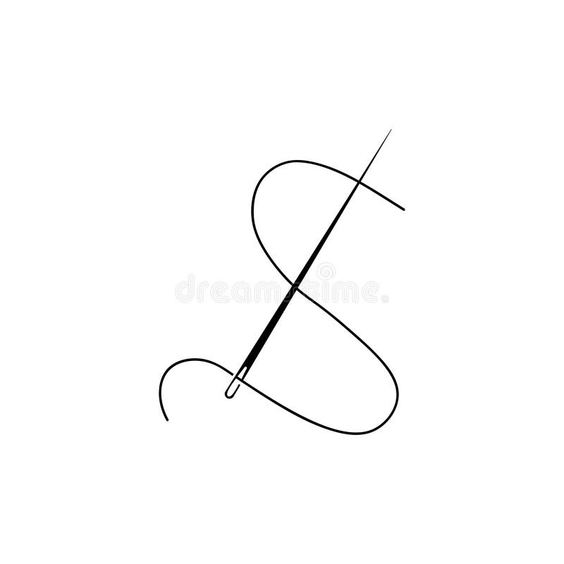 S Letter Logo Needle Thread Creative Design Stock Illustrations – 17 S ...