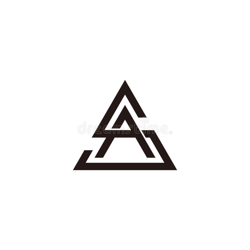Letter Sa Simple Triangles Line Geometric Design Logo Vector Stock ...