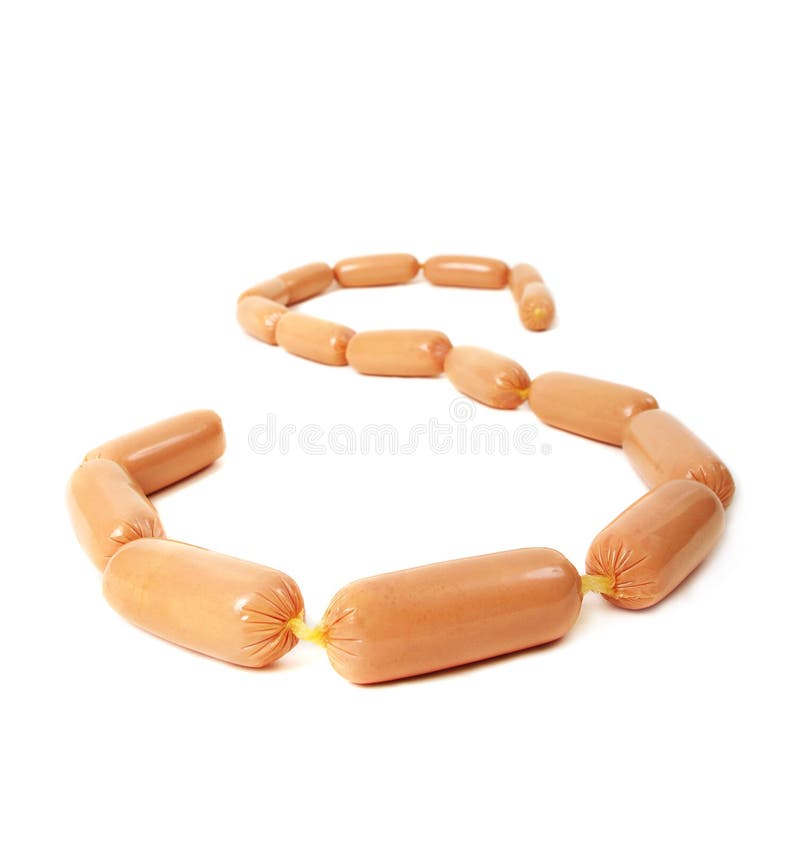 Letter from sausages. stock image. Image of small, white 18408109