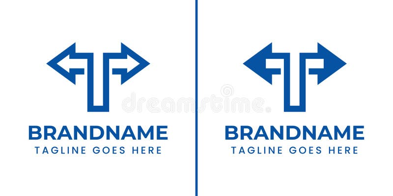 Letter T Exchange Arrow Logo, for finance, trade, logistics royalty free illustration