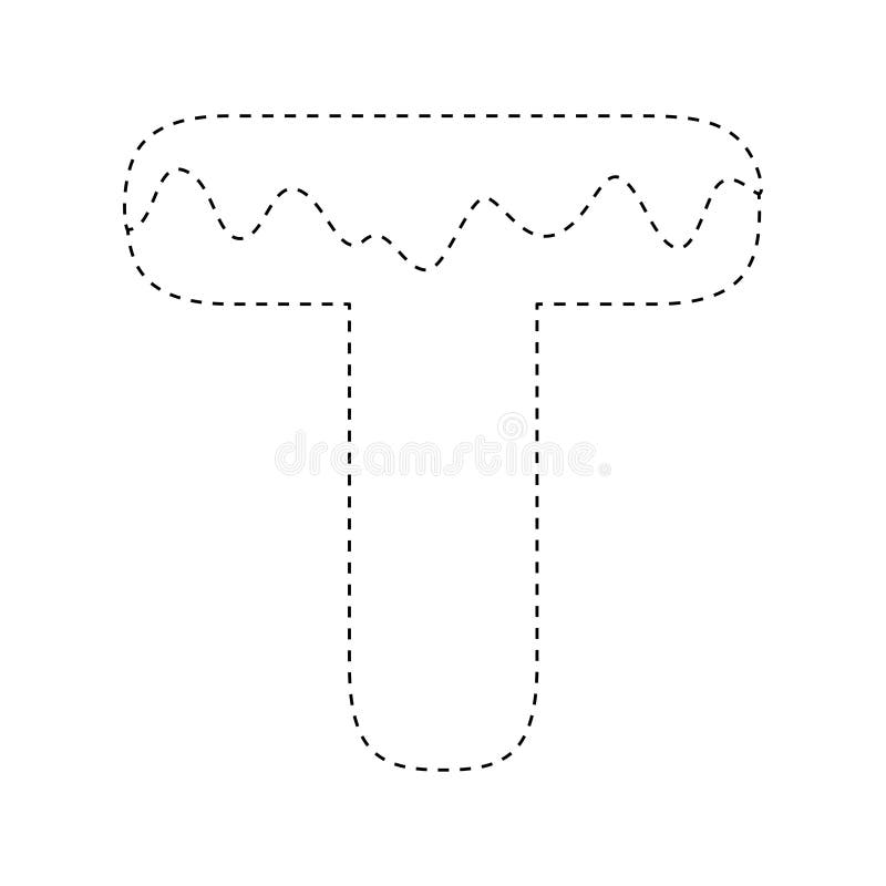 Traceable Printable Coloring Page Of The Letter T