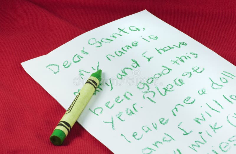 Letter to Santa stock image