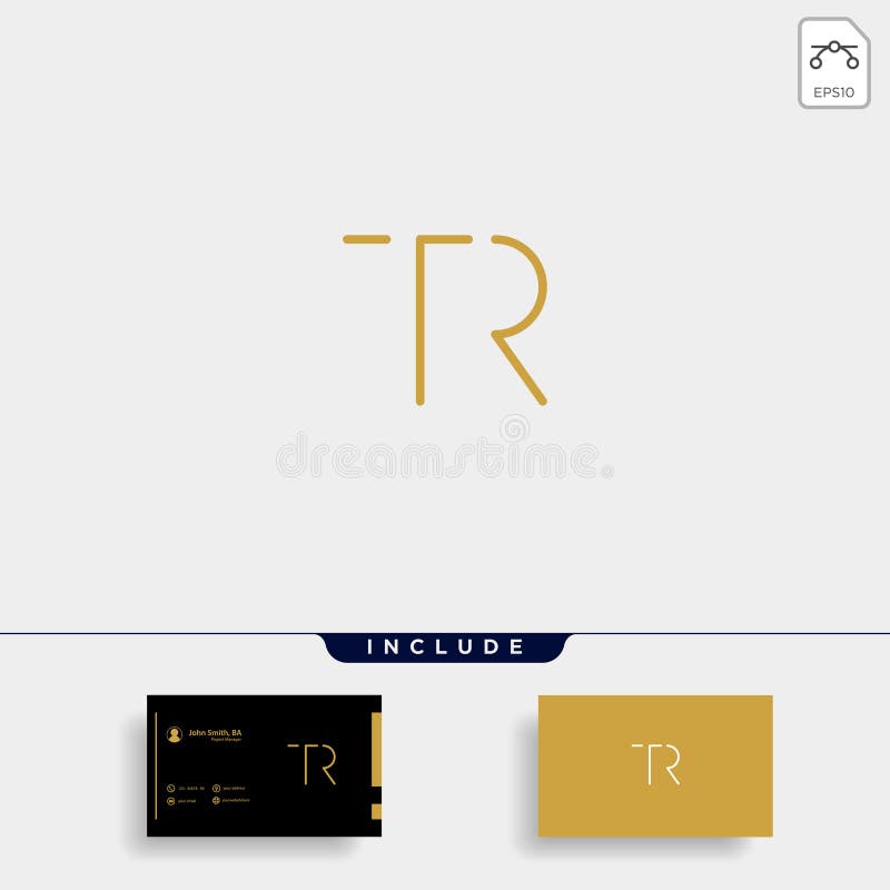 Letter TR RT T R Logo Design Einfach Vektor