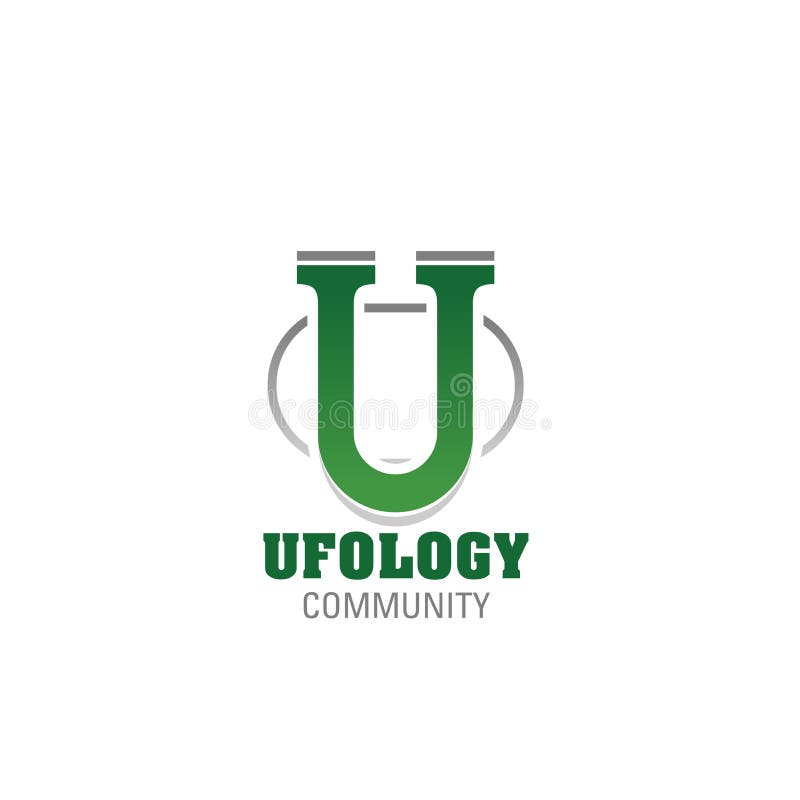 Ufology community vector letter U icon royalty free illustration Ufology community vector letter U icon royalty free illustration