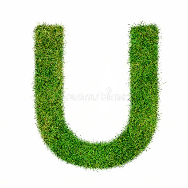 Letter U Made of Grass - Aklphabet Green Environment Nature Stock ...