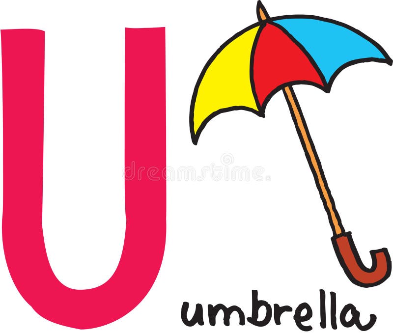 Letter U umbrella stock vector. Illustration of curves 10050253