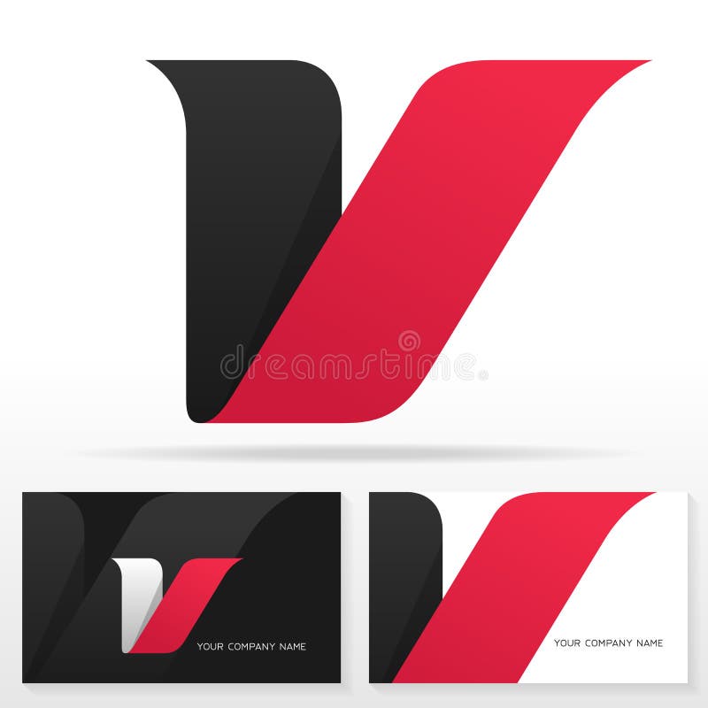 Premium Vector  Letter vl or vc monogram logo with business card design