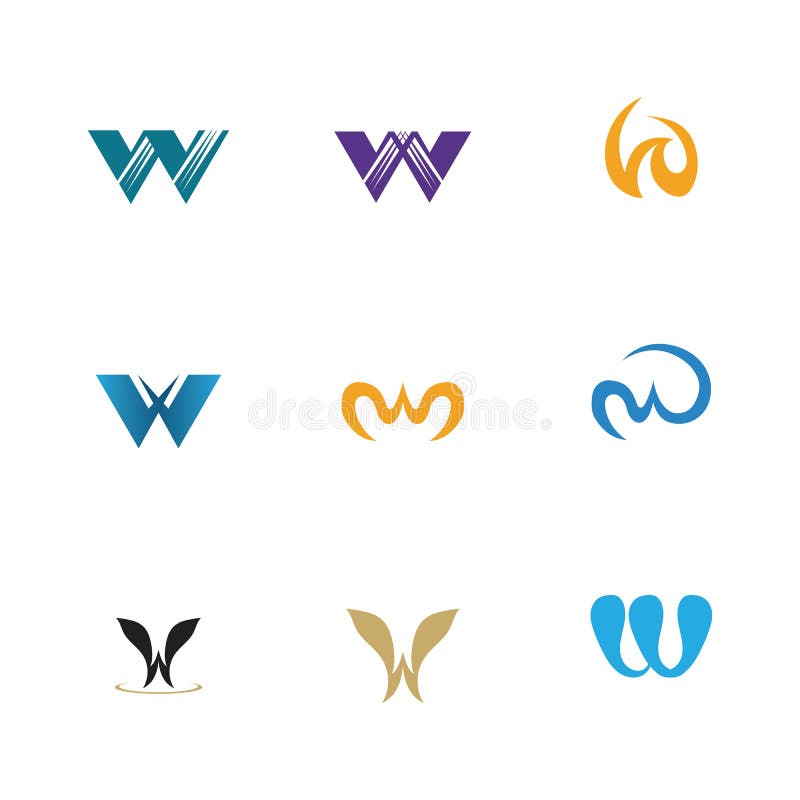 A Collection Of W Letter Logos Is Good For Store Names, Company Brands,  Businesses, Etc. Vector Illustration Royalty Free SVG, Cliparts, Vectors,  and Stock Illustration. Image 192921656.