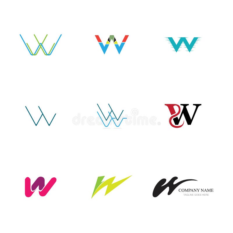 A Collection Of W Letter Logos Is Good For Store Names, Company Brands,  Businesses, Etc. Vector Illustration Royalty Free SVG, Cliparts, Vectors,  and Stock Illustration. Image 192921656.