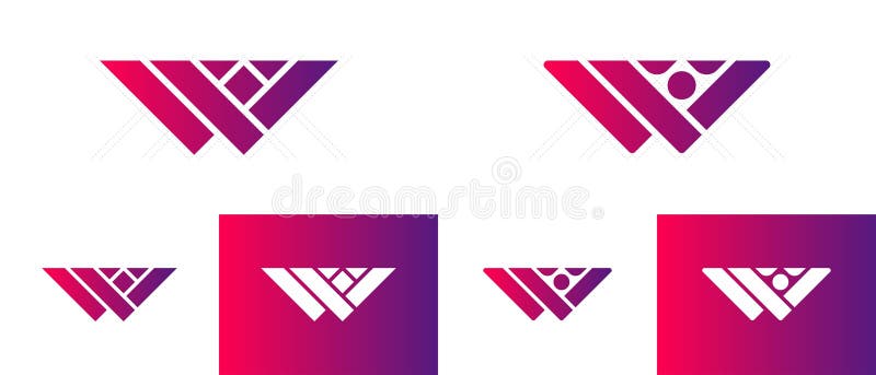 Letter W logo template, modern and geometric. Creative vector icon W Logo. Vector Graphic Branding Letter Element. Modern royalty free illustration
