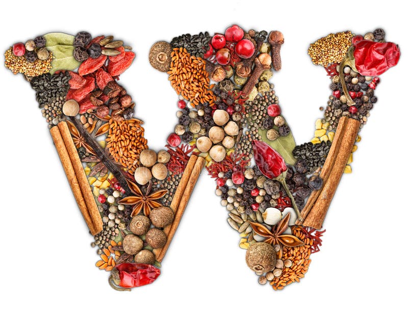 Spices letter stock photo. Image of lotus, letter, characters 30201888