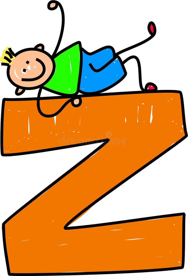 Letter Z boy stock vector. Illustration of spelling, people 3566692