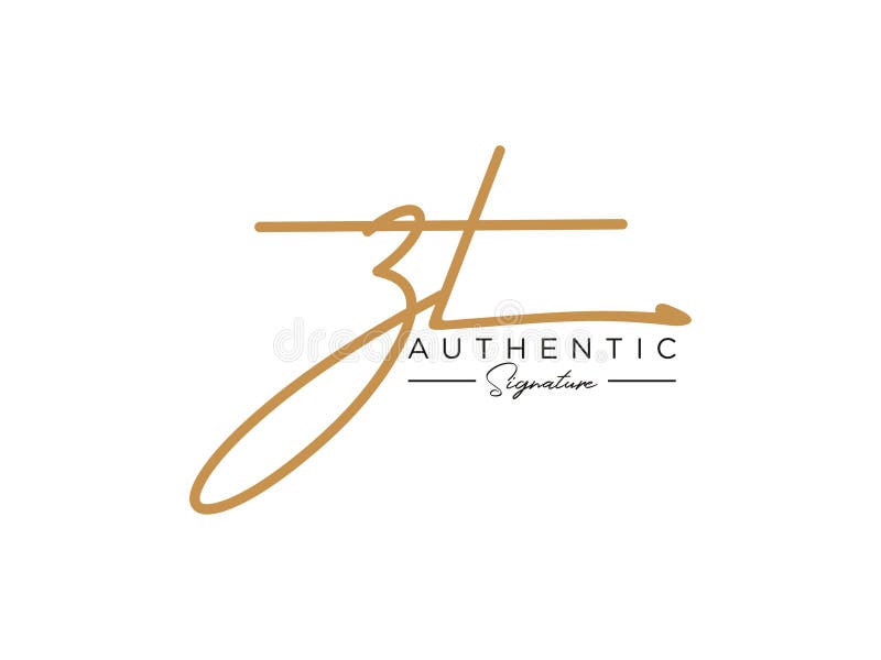 Letter ZT Signature Logo Template Vector vector illustration