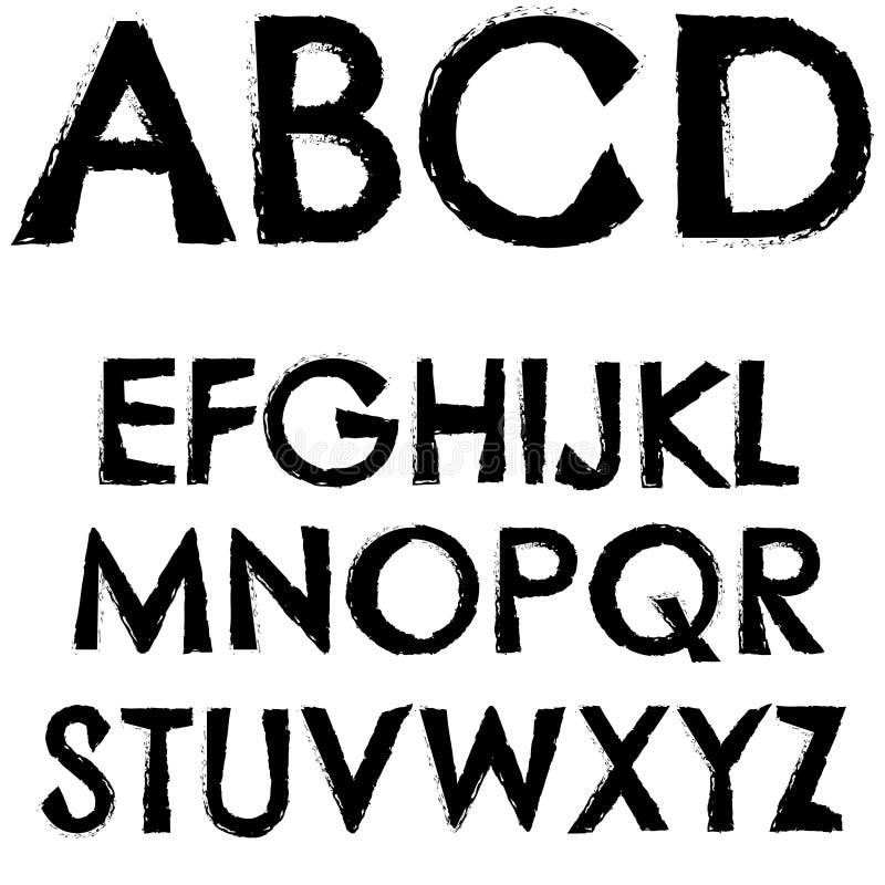 Lettera completa di alfabeto della fonte di lerciume illustrazione di stock Lettera completa di alfabeto della fonte di lerciume illustrazione di stock
