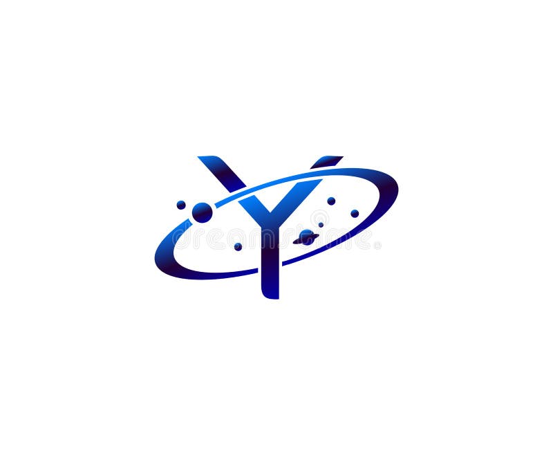 Lettera del pianeta. modello di progettazione di un logo per la forma a anello rotondo di un logo di un anello di cerchio logo di illustrazione vettoriale
