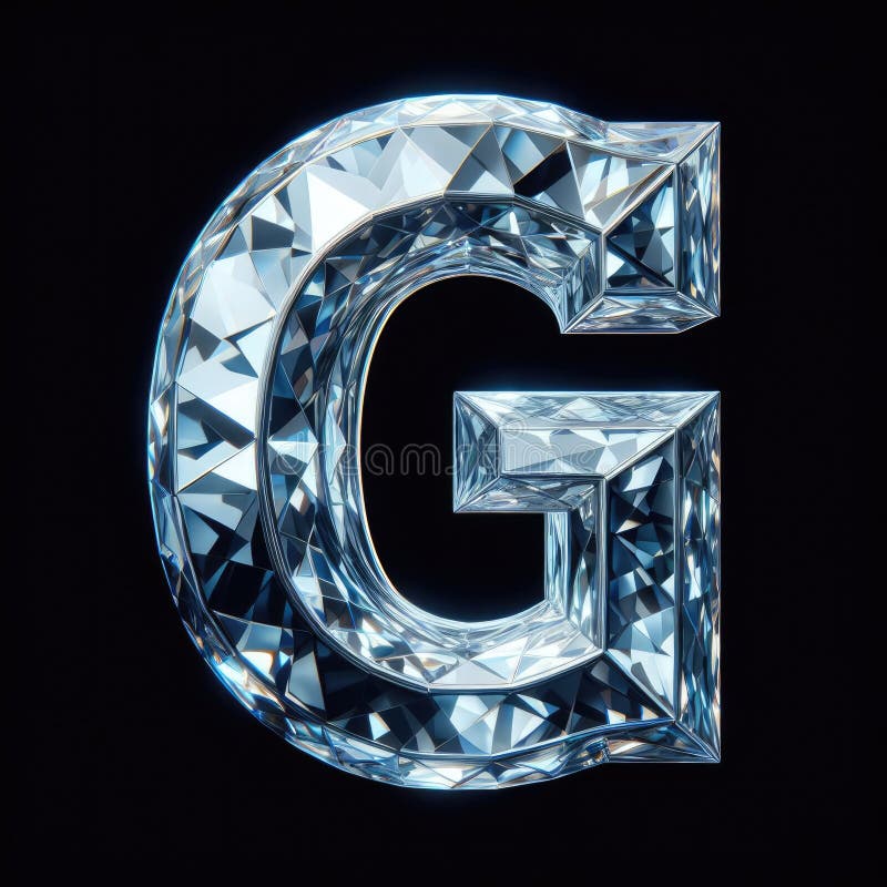 diamond alphabet - letter G - 3D isolated type - cristal letter G from the alphabet - Glass G letter. Isolated against a dark black background. Shiny typography. Glamour and wealth. Bling G. diamond alphabet - letter G - 3D isolated type - cristal letter G from the alphabet - Glass G letter. Isolated against a dark black background. Shiny typography. Glamour and wealth. Bling G