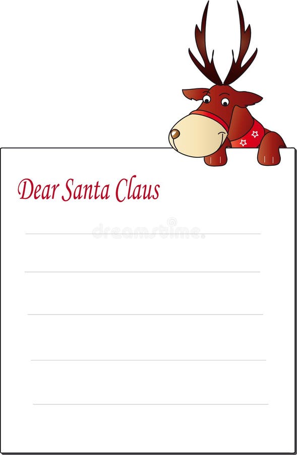 Lettera a babbo natale modello