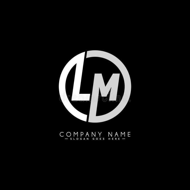 Lettera iniziale logo lm logo alfabeto semplice illustrazione vettoriale