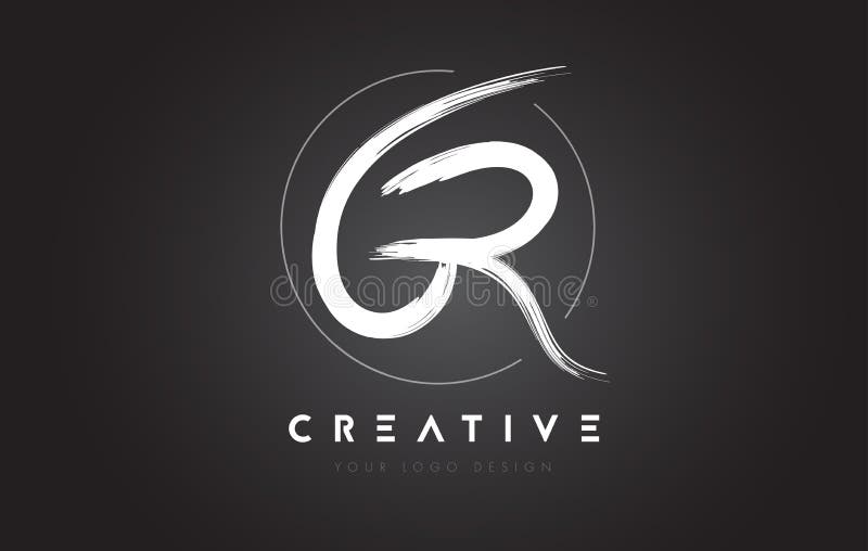 Lettera Logo Design della spazzola del GR Logo scritto a mano artistico C delle lettere