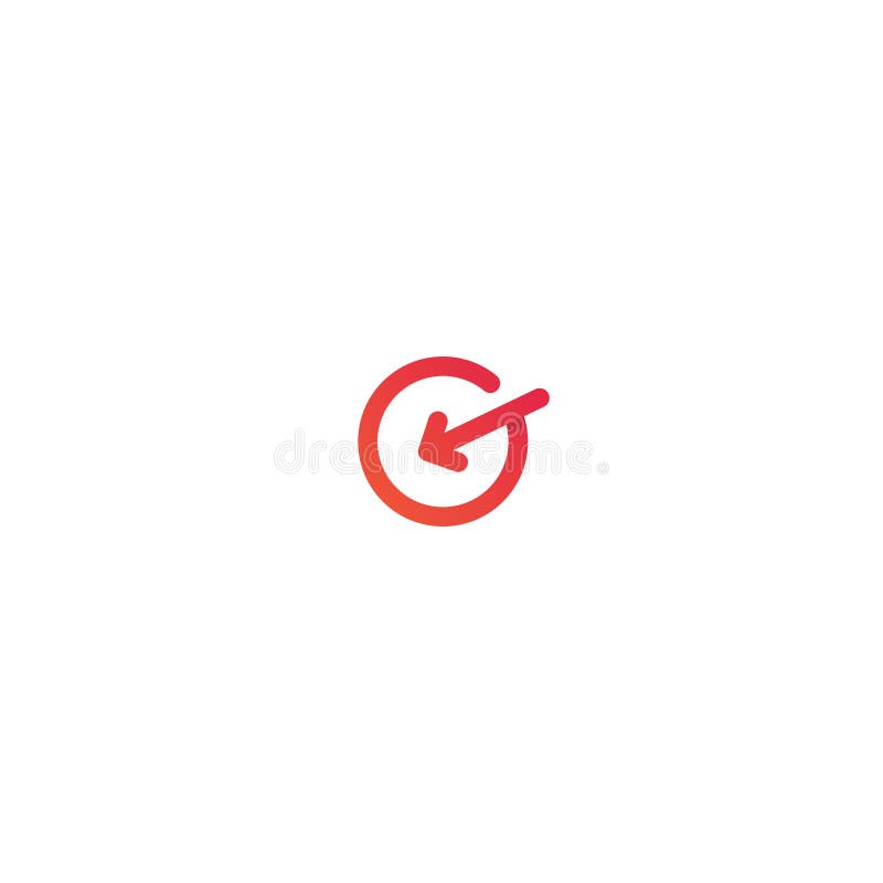 Lettera Logo Design di G il cerchio con la freccia va dentro l'illustrazione dell'icona di vettore illustrazione vettoriale Lettera Logo Design di G il cerchio con la freccia va dentro l'illustrazione dell'icona di vettore illustrazione vettoriale