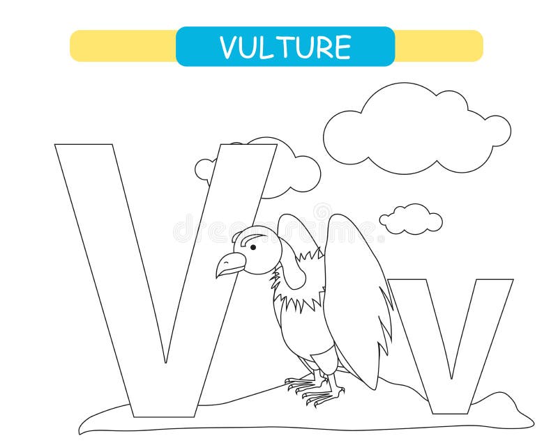 Lettera V e avvoltoio divertente del fumetto Pagina di coloritura A-z di alfabeto degli animali Alfabeto sveglio dello zoo nel ve royalty illustrazione gratis Lettera V e avvoltoio divertente del fumetto Pagina di coloritura A-z di alfabeto degli animali Alfabeto sveglio dello zoo nel ve royalty illustrazione gratis