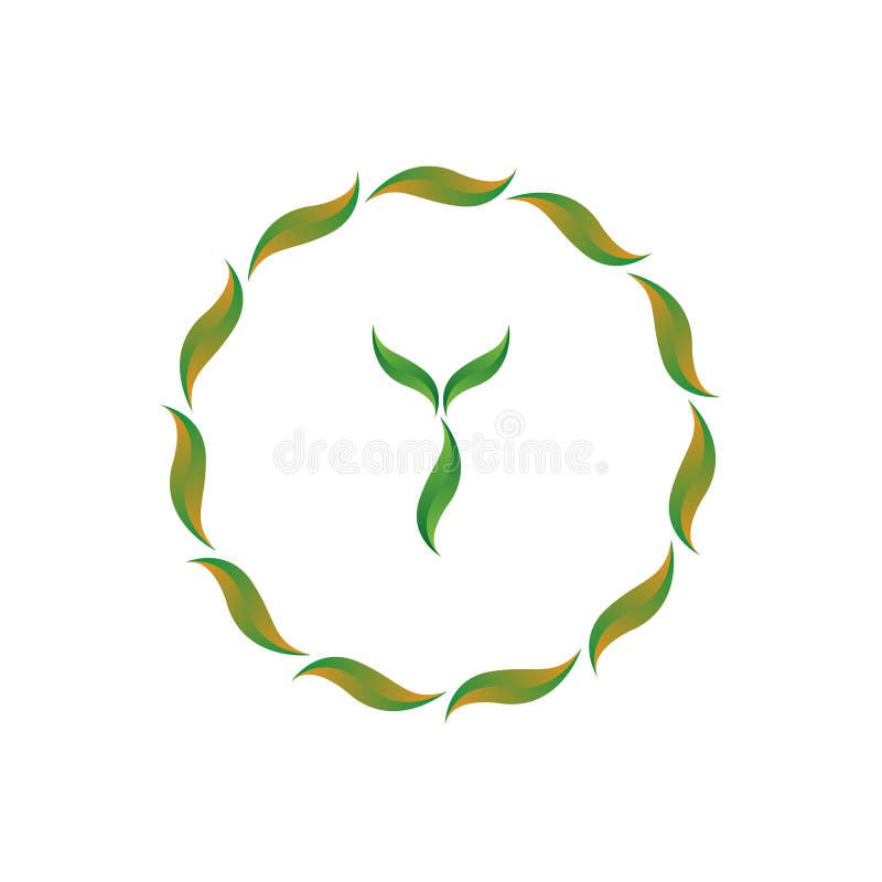 Lettera y dell'illustrazione di vettore con colore verde di progettazione di logo dell'icona della natura del cerchio e della fog royalty illustrazione gratis Lettera y dell'illustrazione di vettore con colore verde di progettazione di logo dell'icona della natura del cerchio e della fog royalty illustrazione gratis