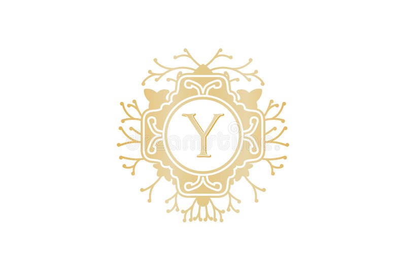 Lettera Y Logo For Wedding iniziale, boutique, elemento di lusso, illustrazione di vettore illustrazione di stock Lettera Y Logo For Wedding iniziale, boutique, elemento di lusso, illustrazione di vettore illustrazione di stock