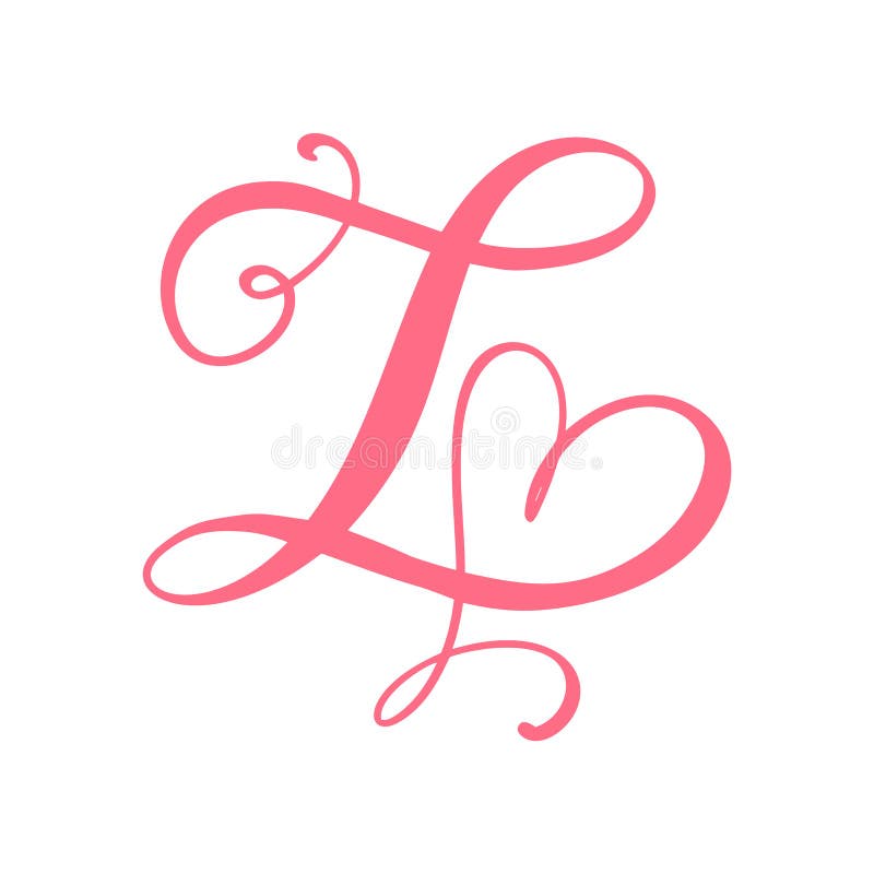 Lettera Z del monogramma floreale vettoriale Logo del cuore dell'elemento di calligrafia Carta di San Valentino florido Amore dis