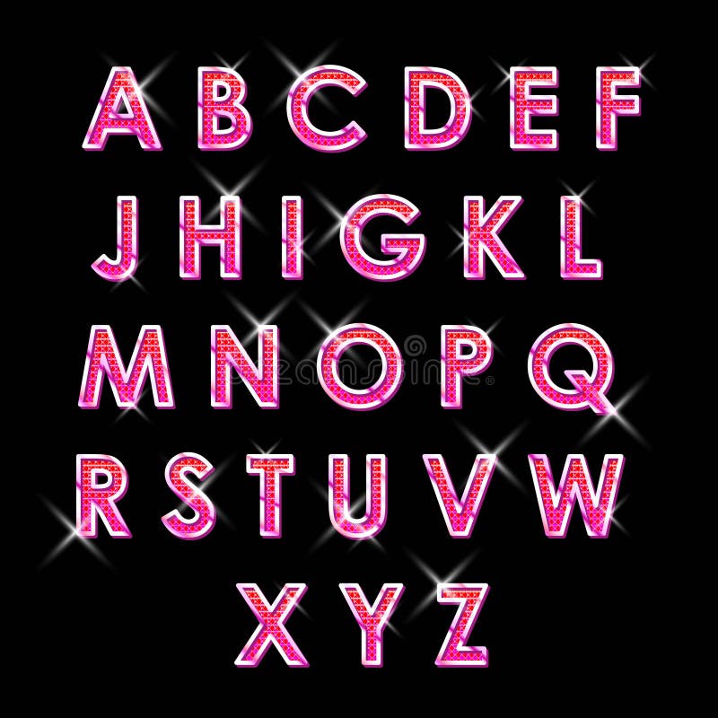 Lettere del neon dell'ABS royalty illustrazione gratis Lettere del neon dell'ABS royalty illustrazione gratis