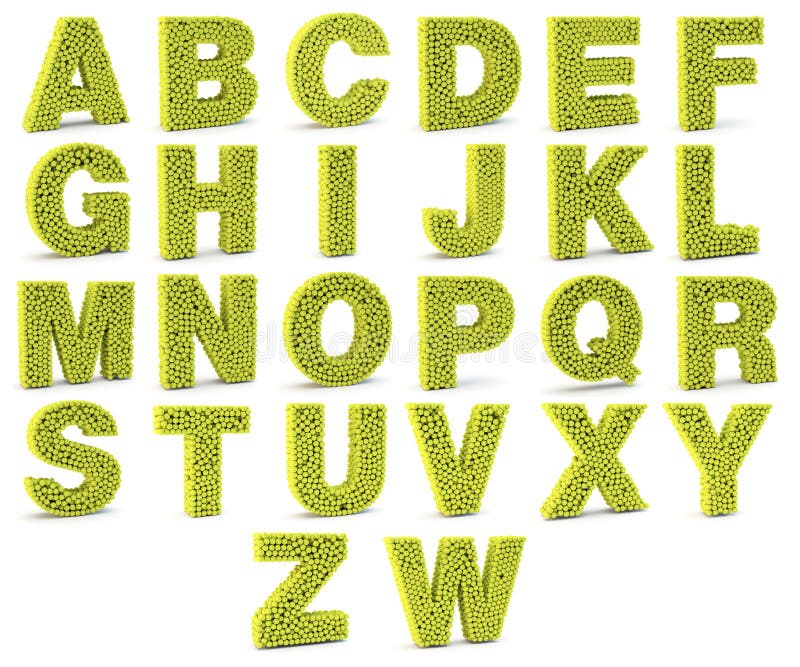 lettere di alfabeto 3D fatte dalle palline da tennis royalty illustrazione gratis lettere di alfabeto 3D fatte dalle palline da tennis royalty illustrazione gratis