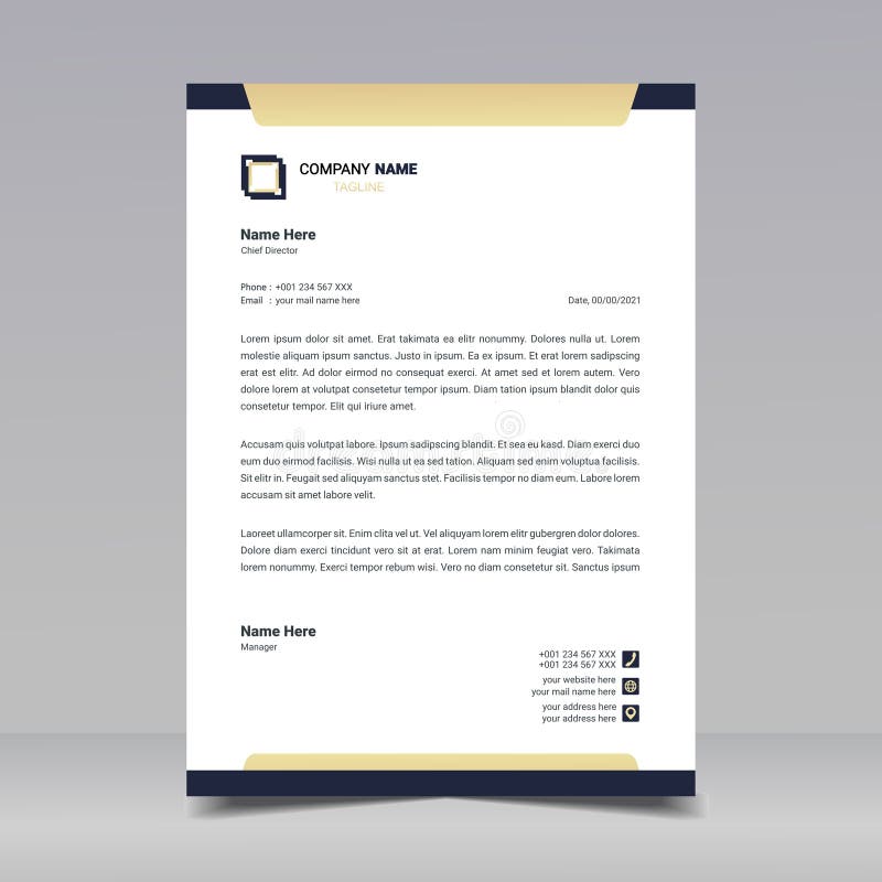 Letterhead Design Template. Elegant and Clean Modern Business A4