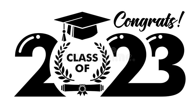 2023 graduate class logo stock vector. Illustration of diploma - 253353750
