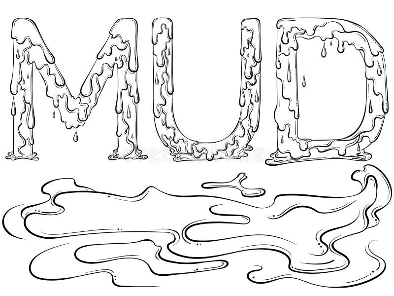 Lettering dripping word Slime. Vector illustration isolated on