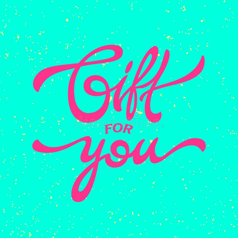 A Gift for You Modern Gift Card Template with Calligraphic