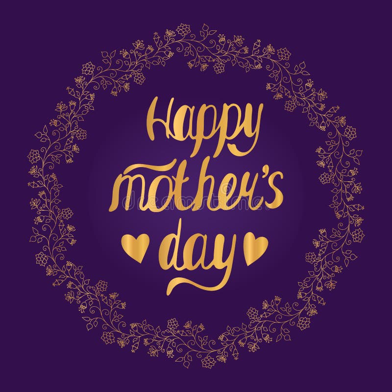 Nhìn cái khung hoa vàng đính kim loại xung quanh chữ Mother\'s Day thật sang trọng và quý phái. Sự kết hợp này sẽ mang đến cho người mẹ của bạn một lời chúc mừng ngày lễ rất đặc biệt và ý nghĩa.