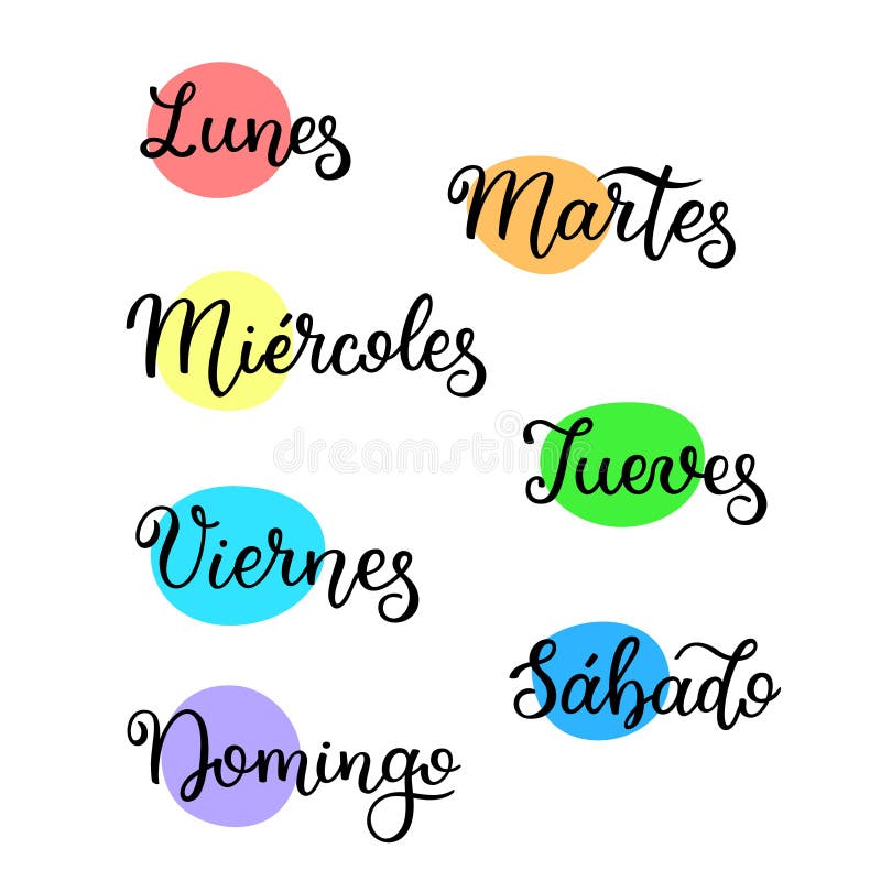 Word miercoles wednesday in spanish Royalty Free Vector