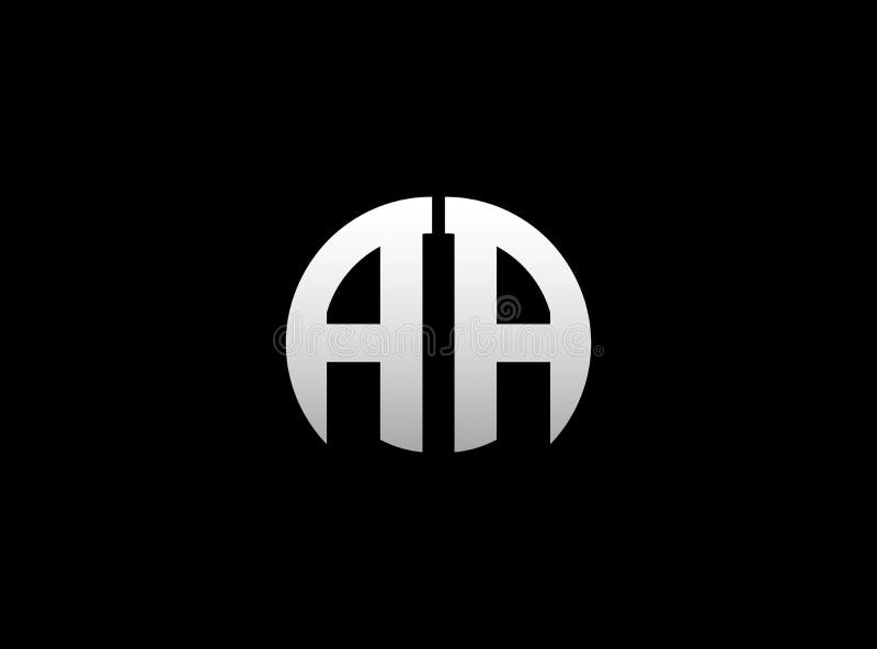 Lettermerklogo aa. logo initialen dubbele letter a. logo ontwerp-identiteit of afkortingen