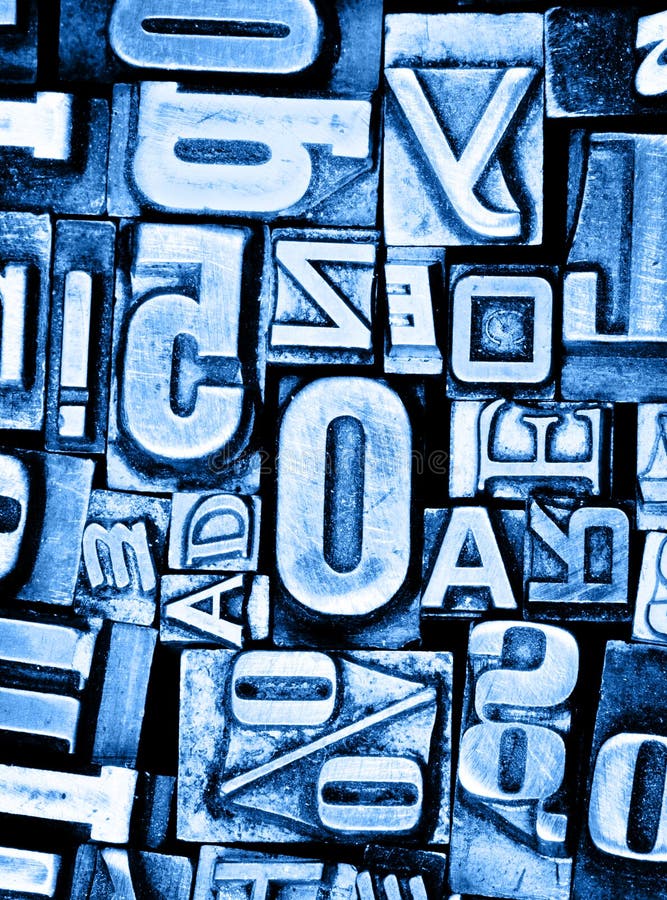Letterpress background stock photo