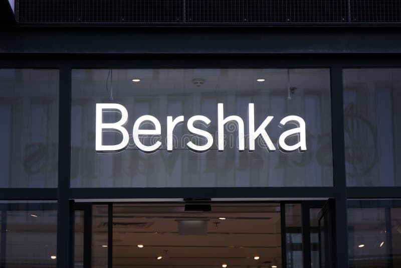 Letters Bershka on a Wall in Amsterdam Editorial Stock Image Image of