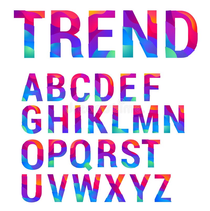 trendy material design vector letter set stock illustration trendy material design vector letter set stock illustration