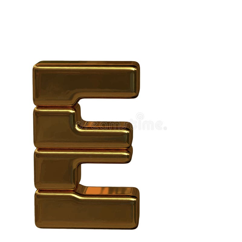 Letters from Four Horizontal Blocks. Letter E Stock Vector ...