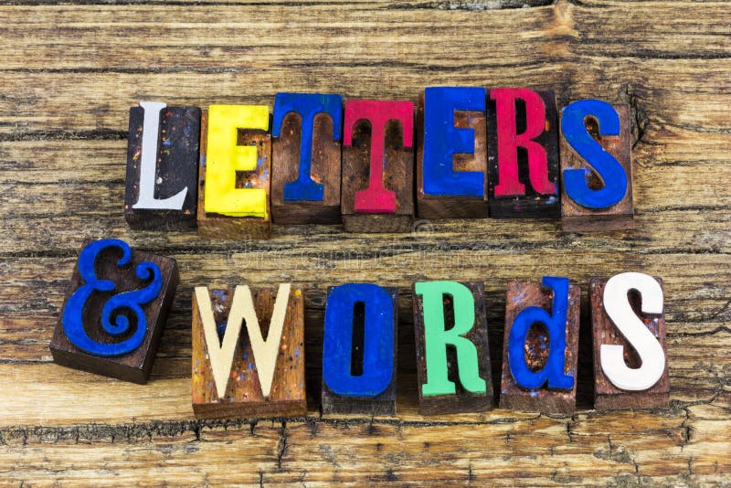 Letters and Words Abstract Art Stock Image - Image of lettera, words ...