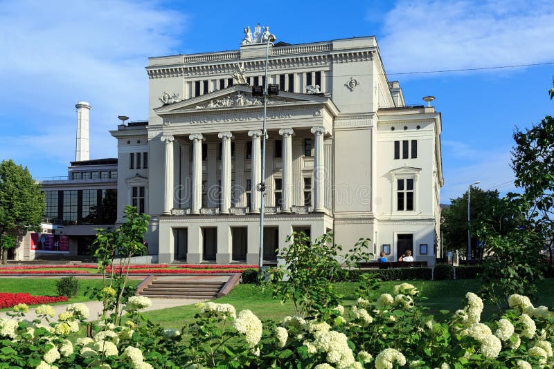 Latvian national opera and ballet theater in Riga, Latvia. Latvian national opera and ballet theater in Riga, Latvia.