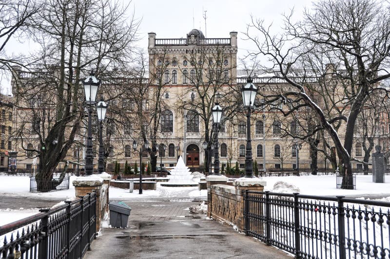 Central old building of Latvian State University, Riga, Latvia. (09.01.2015). Central old building of Latvian State University, Riga, Latvia. (09.01.2015)