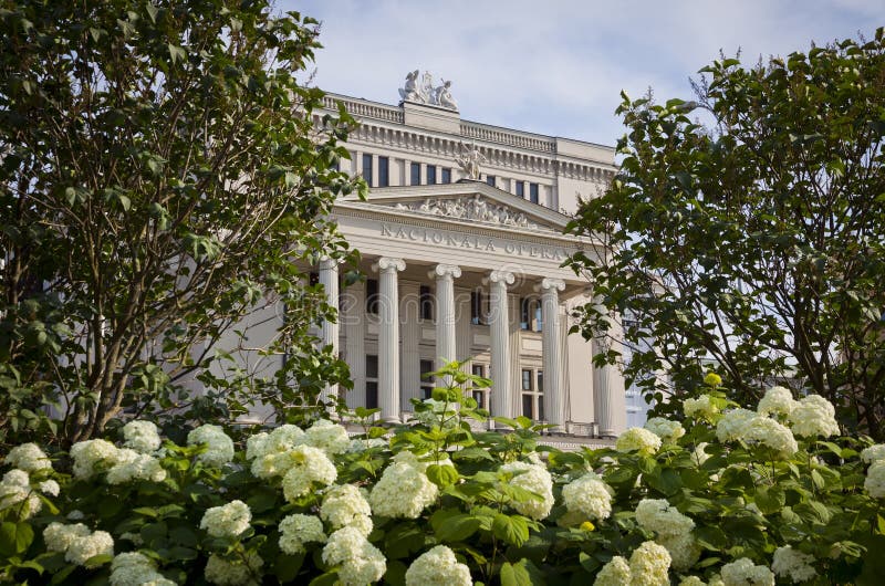 Latvian National Opera Theater in Riga, Latvia. Latvian National Opera Theater in Riga, Latvia